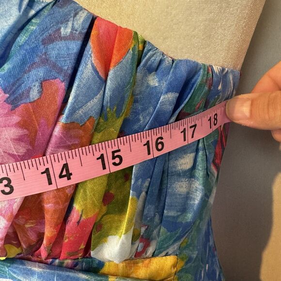 Sonia Fernandez Colorful Silk Dress Made In France Women’s Size M? Wrap Style - Picture 11 of 13